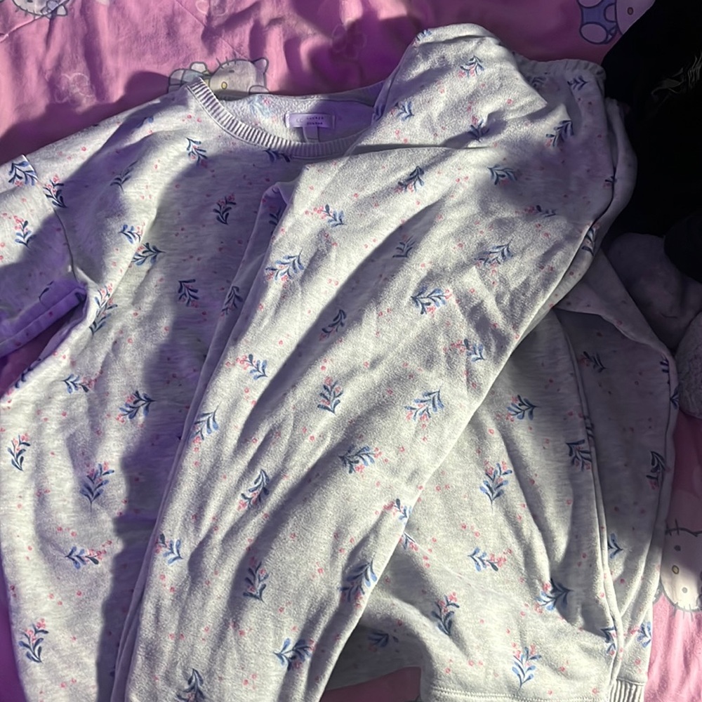 Pajama set fuzzy on the inside.